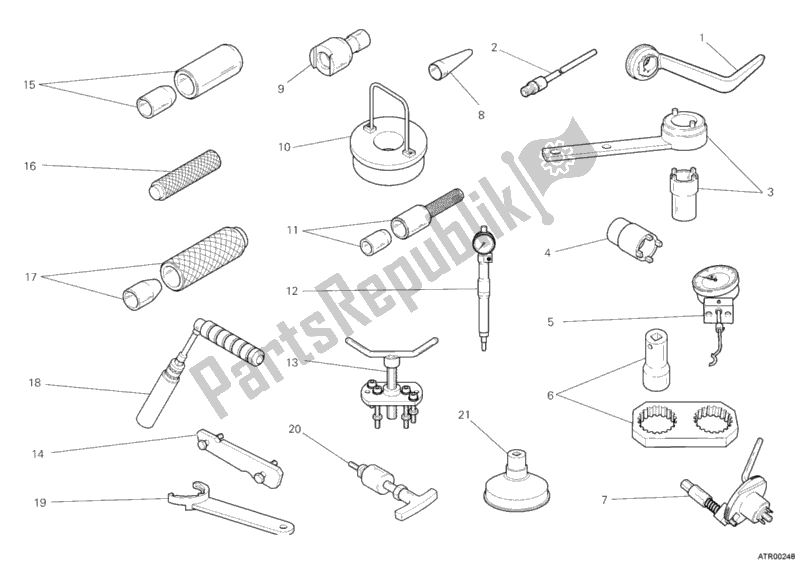 All parts for the Workshop Service Tools, Engine Ii of the Ducati Multistrada 1200 S Touring 2012